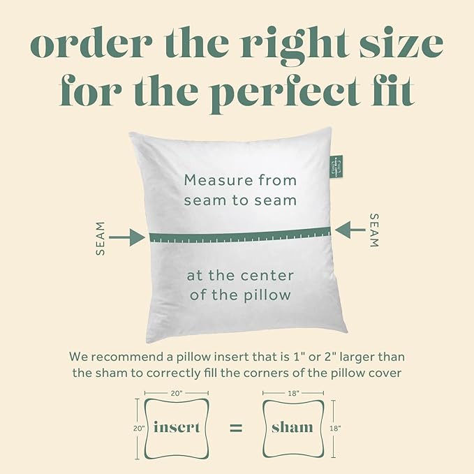 ComfyDown Decorative Throw Pillow Insert, Down and Feather Fill, 100% Cotton Cover, 233 Thread Count - Made in USA (14 X 22)