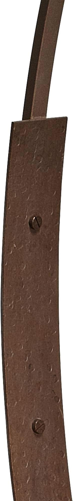 Franklin Iron Works Oak River Rustic Farmhouse Mission Arc Floor Lamp Standing 66 1/2" Tall Dark Rust Natural Wood Amber Mica Drum Shade for Living Room Reading Bedroom Office House Home Decor