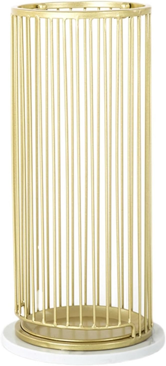Large Capacity Umbrella Stand Rack Commercial,Large Capacity Metal Upright Umbrella Storage Cylinder,Metal Standing Umbrellas Holder(Gold)