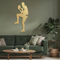 SIGNLEADER Metal Wall Art Decor - Baseball Pitcher Sport Minimalist Modern Abstract Wall Sculpture Hanging Home Decoration for Living Room, Bedroom, Bathroom, Kitchen, Studio, Outdoor - 30" Gold