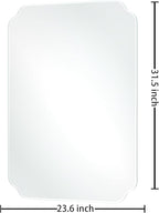 Bathroom Mirrors for Over Sink, Frameless Mirrors for Wall, 24x32 Inch Beveled Bathroom Mirror, Bathroom Vanity Mirror for Bedroom Living Room Entryway Home Decor
