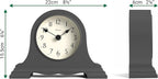 JONES CLOCKS® Speakeasy Mantel Clock | Classic Napoleon’s hat Design | Dark Gray | Contemporary Classic Style for Desk, Table, Shelf or Bedside