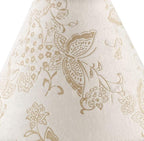 Aspen Creative 58758, Hardback Empire Transitional UNO Lamp Shade, Cream Butterfly Pattern, 4" Top x 10" Bottom x 7" Slant Height, Slip UNO 33mm