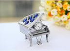 Matashi Silver Plated Vintage Piano Desk Clock – Shelf, Desktop & Tabletop Décor w/Luxury Gift Box – Unique Gift for Mom, Wife, Grandma on Christmas, Valentine’s Day & Mother’s Day