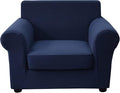 KRFOONN 2 Piece Chair Covers Printed Sofa Covers Couch Covers Washable Armchair Sofa Couch Slipcover Furniture Protector with Elastic Bottom for Living Room (Armchair, 10), Small