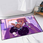 African American Black Girl Magic Rug - Afor Black Magic Girls Area Rug for Bedroom Purple Art Music Girl Carpet for Kids Room Living Room Floor Mats, 2x3 Feet