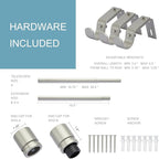 Curtain Rods for Windows 16 to 88 Inches Adjustable Length 1 Inch Diameter Window Curtain Rod with Aluminium End Cap, Brushed Nickel