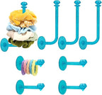 8Pcs Scrunchie Holder Stand Hai Tie Organizer, Girls Hair Accessories Organizer Storage for Headband Hairband Hair Ties, Acrylic Clear Glitter Adhesive Scrunchy Holder Scrunchie Tower Storage