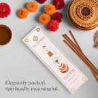 Pujashree Bambooless Agarbatti Incense Sticks 40 pcs 8 Inches | 100% Natural Charcoal Free Agarbatti Sticks | Long Lasting Burn | Woody Aroma | Neelgandha Fragrance (Nagchampa)