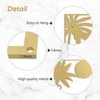 SIGNLEADER Metal Wall Art Moonlit Flamingos and Palm TreesDecor Modern Abstract Wall Sculpture Hangings Home Decoration for Living Room, Bedroom, Bathroom, Kitchen, Outdoor - 24" Gold