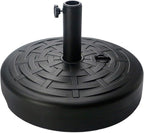 Sunnyglade 30LB Central Pole Umbrella Base with Wide Rattan Design with Steel Umbrella Holder Water Filled Umbrella Base Stand