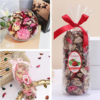 Purple Lavender Potpourri Bowl Dried Flowers, 3PCS Spring Strawberry Potpourri Bowl Filler Rose Vase Bowl Filler Decorative for Perfume Home Decoration Long Lasting Aroma (Lavender , Rose, Strawberry)