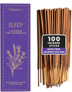 Folkulture Lavender & Chamomile Incense Sticks with Holder (100 Sticks)| Oud Luxury Incense Stick for Meditation, Aromatherapy, Prayer| No Charcoal,Organic,Non Toxic, 45 Mins, Long Burning