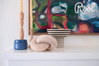 Rool Coffee Table Decor Book Shelf Decor Accents Home Decor Console Table Decorative Items Living Room Wood Knot Decor Chain Link Decorations Beige