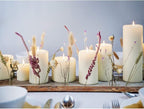 BOLSIUS 6 Ivory Pillar Candles Bulk - 3x9 Inches Candle Set - 116+ Hours Clean Burning - No Palm Oil - 0% Animal Fat - Premium European Quality - Unscented Dripless Any Occasion Pillars