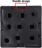 Sunnyglade 4pcs 200LB Square Patio Umbrella Base Water Filled Umbrella Stand Suitable for All Kinds Of Cross Tiles (Black)