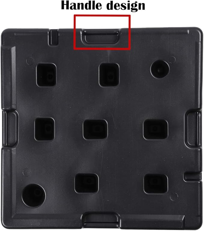 Sunnyglade 4pcs 200LB Square Patio Umbrella Base Water Filled Umbrella Stand Suitable for All Kinds Of Cross Tiles (Black)