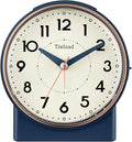 4.3" Retro Analog Alarm Clock, Vintage Decor, No Ticking Silent, Easy to Set, Gradual Rise Alarm, On/Off Switch on Side, Gentle Wake, Snooze, Lighted on Demand, Battery Operated, Retro Blue