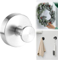2026 Upgraded Suction Cup Hooks for Door Wreaths, Removable No Drill Wreath Hangers for Front Door, Reusable Hooks Holder for Glass Window Towel Shower Bathroom Kitchen (1, Silver)