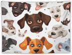 VUMIVI Cartoon Dog Head Tapestry Adorable Pets Humorous Style Abstract Art Illustration Tapestry Wall Hanging for Living Room Bedroom Dorm Classroom Aesthetic Decor W40xL30in