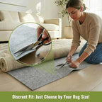 Felt Rug Pad with Gripper Dots, 3x5 Ft Non-Slip Rug Underpad with PVC Backing, 1/6" Thick Cushioned Carpet Pad Gripper for Hardwood Floors, Vinyl & Tile, Under Rug Padding Floor Protection