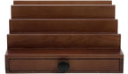 Walnut Cologne Organizer for Men - 4 Tier Wooden Cologne Perfume Display Stand with Drawer and Hidden Compartment, Mens Cologne Holder Shelf for Organizing and Storing