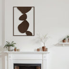 SIGNLEADER Metal Wall Art Decor Abstract Shapes Illustrations Modern Abstract Wall Sculpture Hangings Home Decoration for Living Room, Bedroom, Bathroom, Kitchen, Outdoor - 18" Bronze