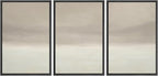 MUDECOR Framed Wall Art Print Set Misty Horizon Minimalist Foggy Mountain Landscape in Soft Neutral Tones Illustrations Realism Decorative for Living Room, Bedroom, Office - 24"x36"x3 Black