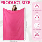 Shimeyao 24 Packs Fleece Throw Blanket Soft Warm Lightweight Fleece Blanket Cozy Throw Bulk for Bed Couch Sofa Home Office Wedding Gifts Suitable for Seasons, 50 x 60 Inches(Azalea Pink)