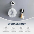 Suction Cup Hooks for Wreaths on Glass, 2025 New No Drill Suction Cup Hooks for Shower, Wreath Hanger Holder for Front Door, Upgraded Towel Hooks for Window Bathroom Mirrors (1, White)