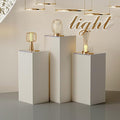 3Pcs Square Display Stand - Foldable Paper Pedestal with Square Acrylic Plate for Shoes & Handbags, Retail Store, Boutique, Home & Wedding Decor, Party Events