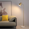 High-end Gold Brass Floor Lamp Bright 12W LED Light, Adjustable in Three Colors and Height, Electroplated Iron Lamp Post,Exquisite Craftsmanship,Standing Lamp for Living Room Bedroom Office Reading