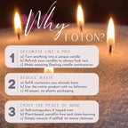 Foton Pearled Candle 18 Oz - Tailored Tux Masculine Men's Perfume Scented Non Toxic Luxury Long Lasting Powder Wax Sand Candles up to 120 Hours - Refillable Pearl Candle Sand with 30 Wicks