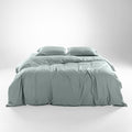Olive + Crate Tencel Eucalyptus Cooling Duvet Cover Set - Hypoallergenic, Lyocell Tencel Duvet Cover - Temperature Regulating with Hidden Button Closure & Corner Ties - Oversized King [Eucalyptus]