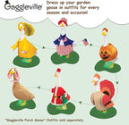 Fox Valley Traders Gaggleville 23" Large White Goose, Plastic Garden Décor, Vibrant and Clean Painted Goose Feet - Indoor or Outdoor Decorative Figurine for Garden, Patio, or Entryway Accent