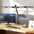 41" Led Desk Lamp with Clamp, Architect Desk Lamp,24W Ultra Bright Auto Dimming Computer Light，Eye-Caring Task Lamp for Home Office, Reading, Study, Dual Monitors, Workbench (Black)