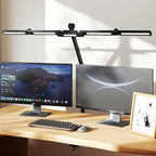 41" Led Desk Lamp with Clamp, Architect Desk Lamp,24W Ultra Bright Auto Dimming Computer Light，Eye-Caring Task Lamp for Home Office, Reading, Study, Dual Monitors, Workbench (Black)