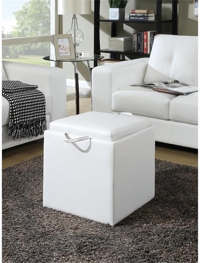 Designs4Comfort Park Avenue Single Ottoman with Stool and Reversible Tray