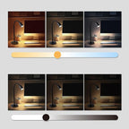 DAMI Dimmable LED Desk Lamp USB Powered, 3 Color Modes Flexible Gooseneck Reading Light, Eye-Caring Small Table Lamp for Home Office Study Bedroom Dorm Bedside - Black
