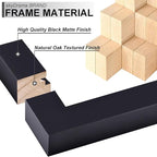 100% Solid Wood 8.5 x 11 Picture Frame, Black Frame Display Photo 6x8 with Mat or 8.5x11 without Mat, 8.5 by 11 HQ Matte Black Frame for Wall - 1 Pack/Black/8.5"x11"