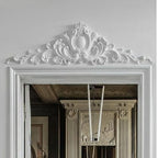 Sintuff 16" W x 47" H x 2" P Door Frame Molding Pediment Over Door Large PU Window Frame Decor French Country Decoration for Home Living Room Entryway Wall Art