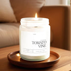 Tomato Vine Candles for Home Scented, Natural Soy Wax Aromatherapy Non Toxic Heavy Scented Candle with Essential Oil, Home Fragrance Stress Relief Jar Candles Gifts for Women & Men 9oz