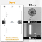 Wall Sconces Set of Two with Remote Control 29.1 in Dimmable Black Gold Battery Operated Wall Lights 350° Ratation 3000K-6000K LED Wireless Rechargeable Sconce for Bathroom Living Room Bedroom