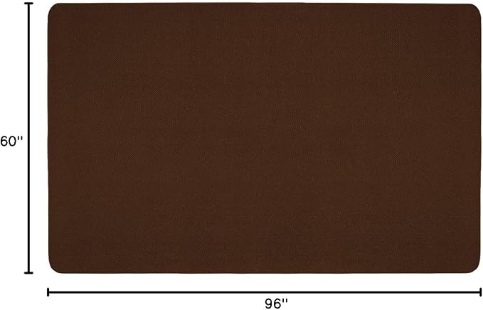 House, Home and More Skid-Resistant Carpet Indoor Area Rug Floor Mat - Chocolate Brown - 5 Ft X 8 Ft - Non Slip Rubber Backing, Stain Resistant, Dog Friendly, Living Room Bedroom Kitchen Entryway
