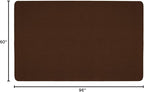 House, Home and More Skid-Resistant Carpet Indoor Area Rug Floor Mat - Chocolate Brown - 5 Ft X 8 Ft - Non Slip Rubber Backing, Stain Resistant, Dog Friendly, Living Room Bedroom Kitchen Entryway