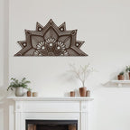 SIGNLEADER Metal Wall Art Decor Flower Minimalist Modern Abstract Wall Sculpture Hangings Home Decoration for Living Room, Bedroom, Bathroom, Kitchen, Outdoor - 24" Bronze