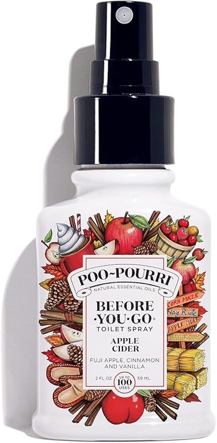 Poo-Pourri Before You Go Toilet Spray Apple Cider, 2 Ounce Bottles 2 Pack