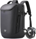 Travel Backpack for Men, Carry on Backpack Luggage 30L Flight Approved Water-resistant Lightweight Business Backpack Fits 17.3 Inch Laptop with Shoes Compartment, Black