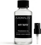 My Way Fragrance Oil Inspired by 1 Hotel Miami – Luxury Diffuser Oil with Oud Wood, Leather & Sandalwood Notes – Long Lasting Aroma + Spray Cap for Room Spray, 4.1 Fl Oz / 120ml
