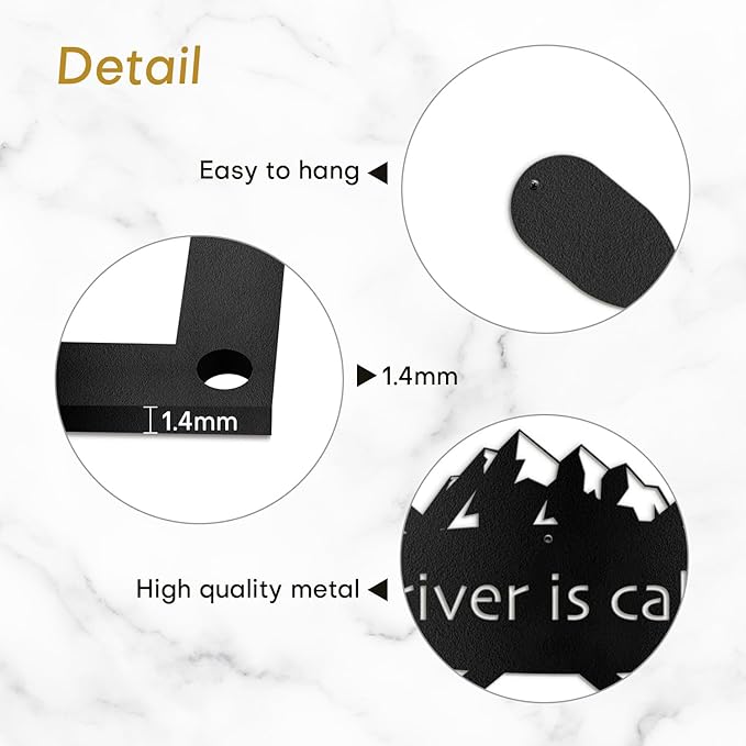 SIGNLEADER Metal Wall Art Decor - Kayak with Paddles Sport Minimalist Modern Abstract Wall Sculpture Hanging Home Decoration for Living Room, Bedroom, Bathroom, Kitchen, Studio, Outdoor - 36" Black